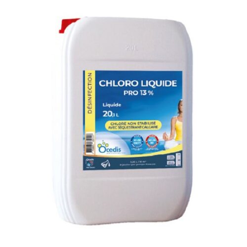 Chlore liquide anti-tartre non stabilisé - bidon 20L - Ocedis