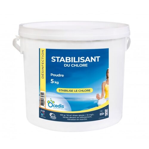 Stabilisant du chlore en poudre - seau 5kg - Ocedis ou Acti