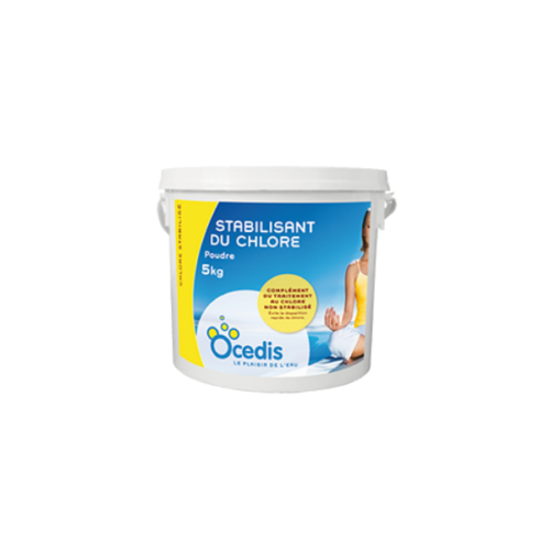 Stabilisant du chlore en poudre - seau 5kg - Ocedis ou Acti
