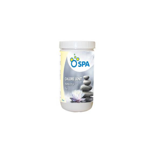 Chlore lent pour SPA pastilles 20g - seau 1kg - Ocedis
